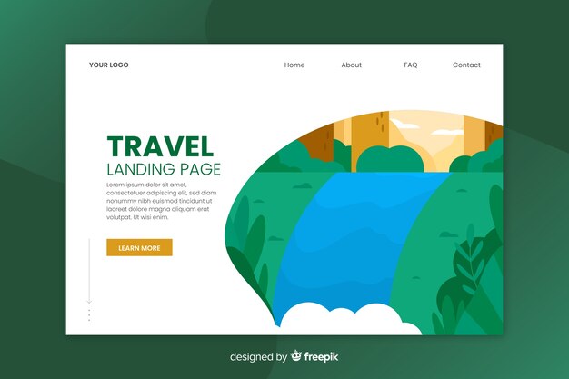 Página de inicio de agencia de viajes