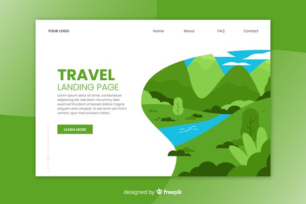 Página de inicio de agencia de viajes
