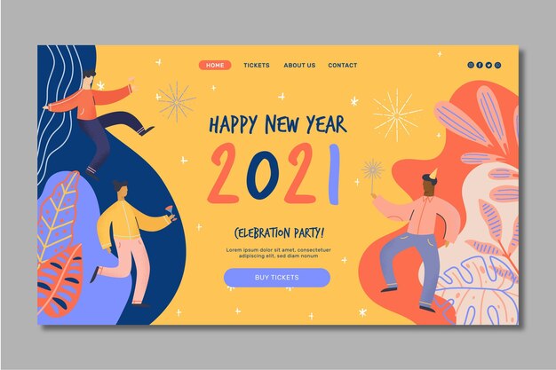 Página de inicio de año nuevo 2021