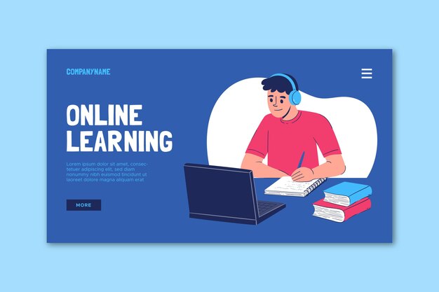 Página de inicio de aprendizaje en línea