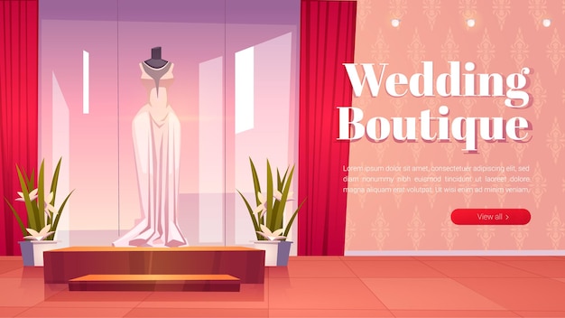 Página de inicio de boutique de bodas