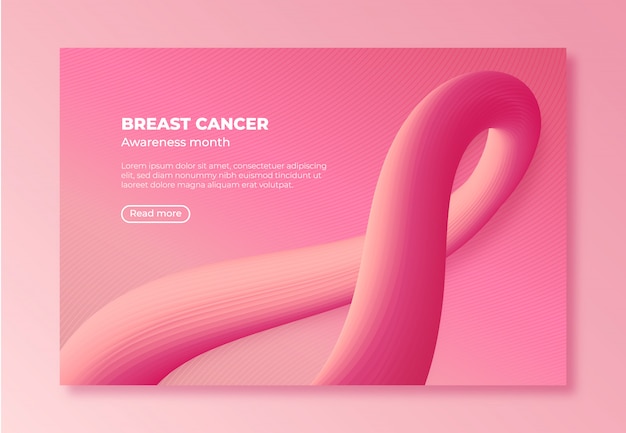 Vector gratuito página de inicio del cáncer de mama