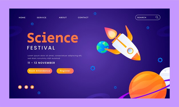 Página de inicio de ciencia degradada
