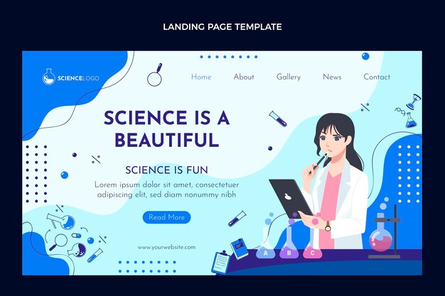 Página de inicio de ciencia plana
