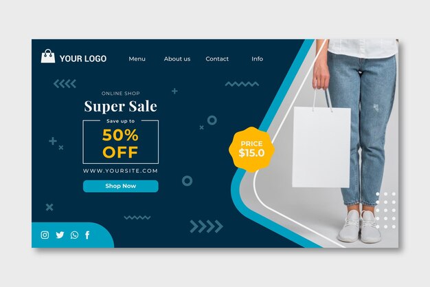 Página de inicio de compras en línea