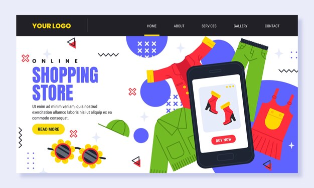 Página de inicio de compras en línea