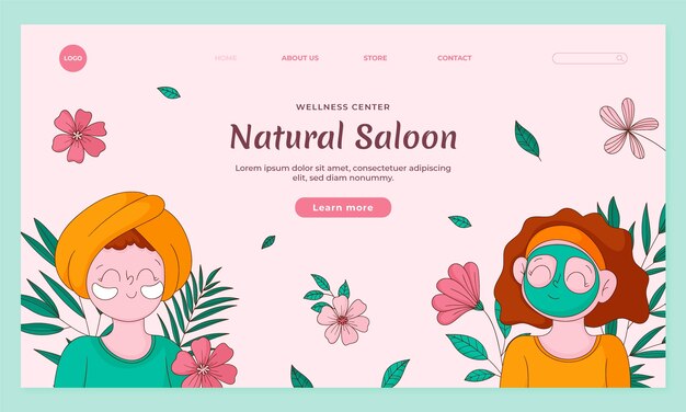 Página de inicio del concepto de belleza