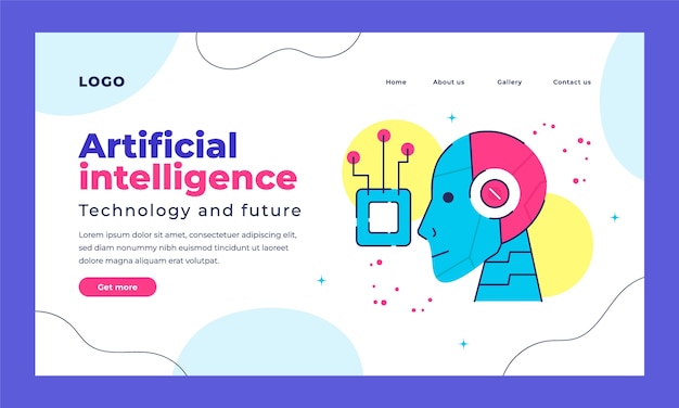 Página de inicio del concepto de inteligencia artificial