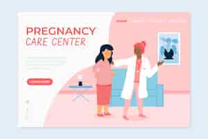 Vector gratuito página de inicio de la consulta de embarazo