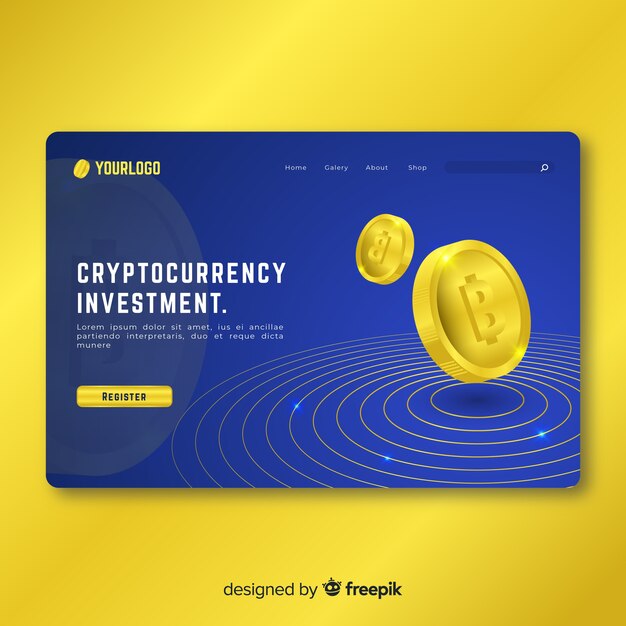 Página de inicio de criptomoneda