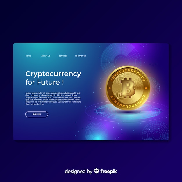 Página de inicio de criptomoneda