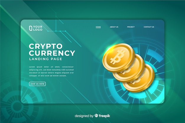Página de inicio de criptomoneda