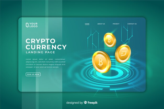 Página de inicio de criptomoneda