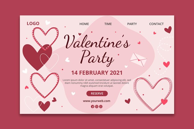 Página de inicio del día de San Valentín