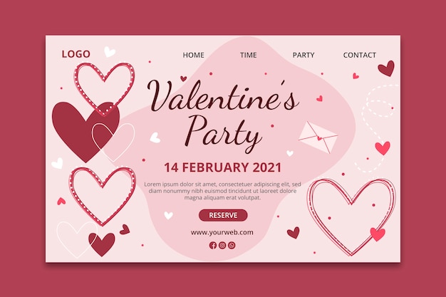 Página de inicio del día de San Valentín