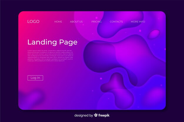 Página de inicio de diseño líquido