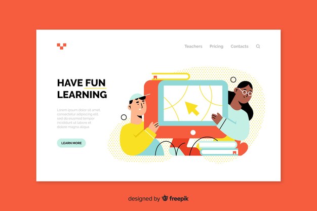 página de inicio de educación en línea