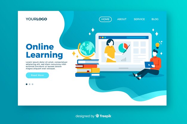 página de inicio de educación en línea