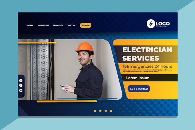 Página de inicio de electricista