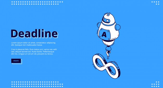 Página de inicio de la fecha límite con chat bot