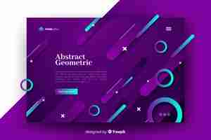 Vector gratuito página de inicio de formas geométricas gradientes