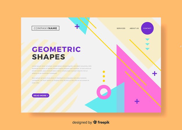 Página de inicio de formas geométricas