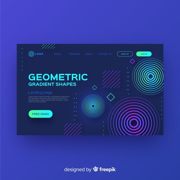 Página de inicio de formas geométricas