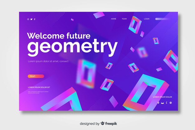 Página de inicio de formas geométricas