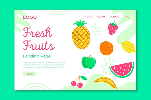 Página de inicio de frutas frescas