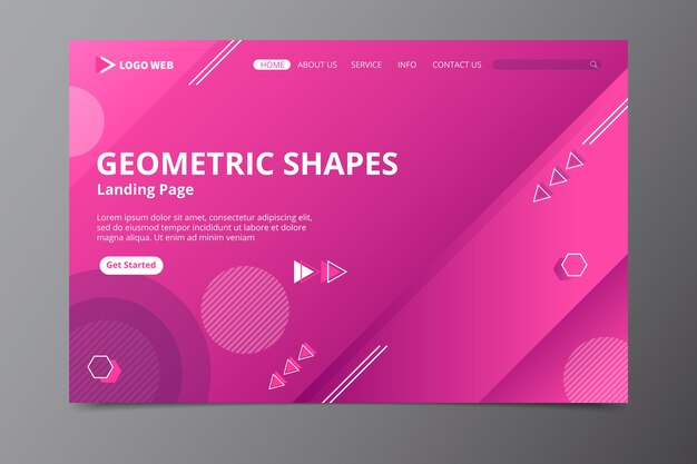Página de inicio geométrica mínima rosa