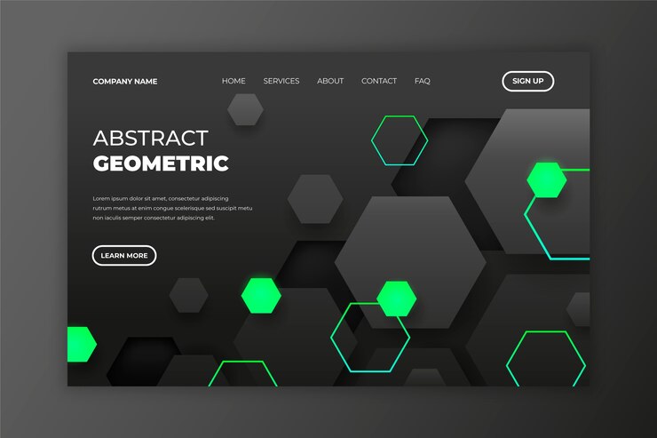 Vector gratuito página de inicio geométrica mínima