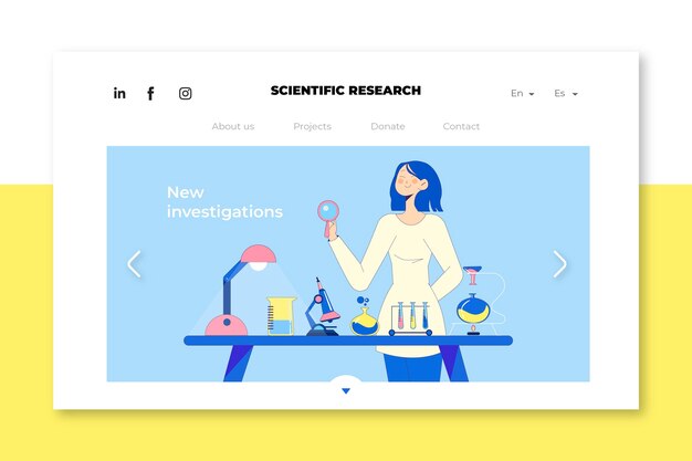 Página de inicio de investigación científica