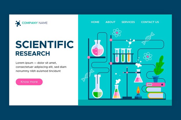 Página de inicio de investigación científica