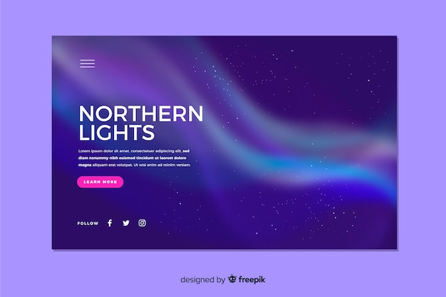 Página de inicio de luces del norte