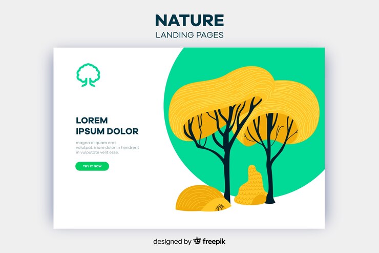 Vector gratuito página de inicio de la naturaleza