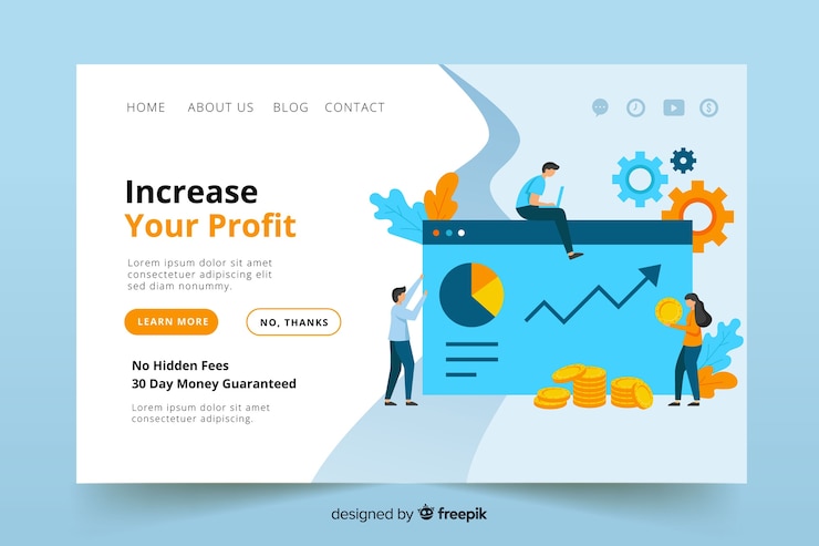 Vector gratuito página de inicio de negocios