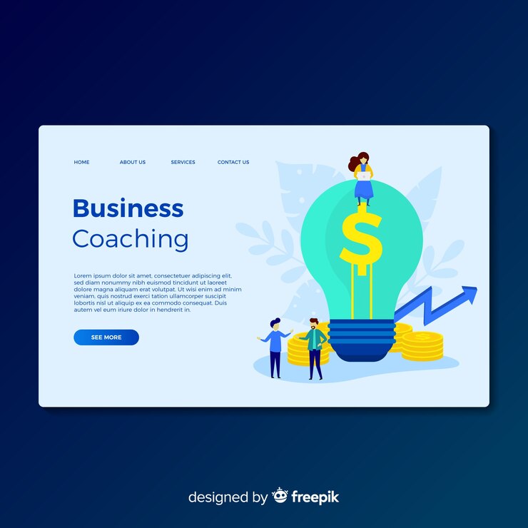 Vector gratuito página de inicio de negocios