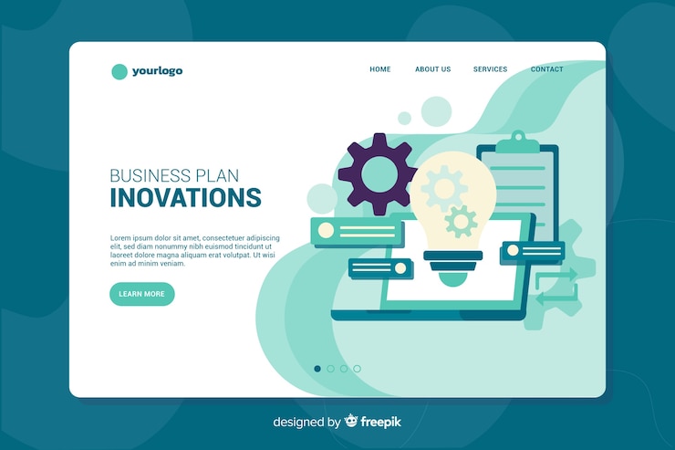 Vector gratuito página de inicio de negocios
