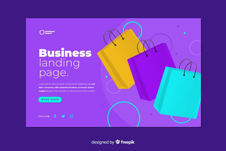 Vector gratuito página de inicio de negocios