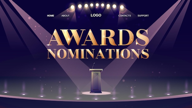 Página de inicio de nominaciones a premios