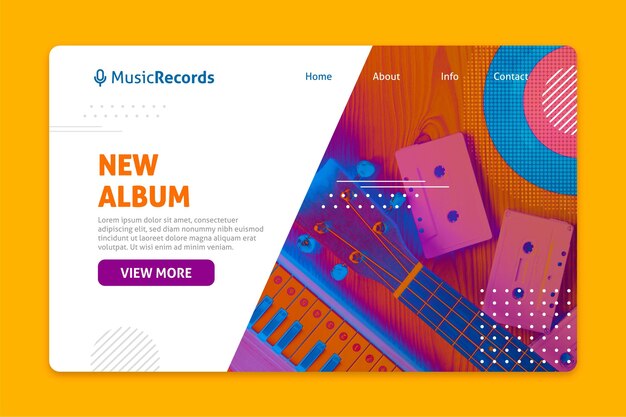 Página de inicio del nuevo álbum