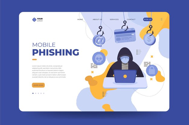 Página de inicio de phishing móvil