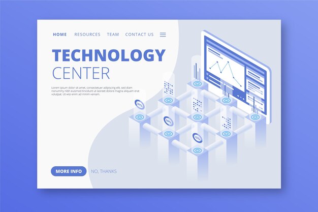 Página de inicio de plantilla de concepto de tecnología