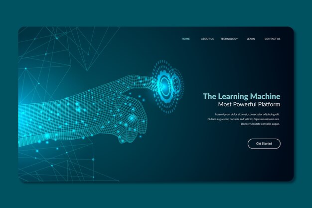 Página de inicio de plantilla de inteligencia artificial