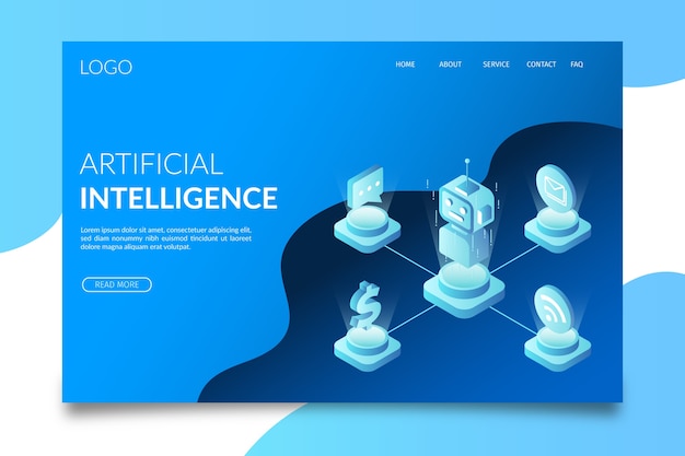 Página de inicio de plantilla de inteligencia artificial