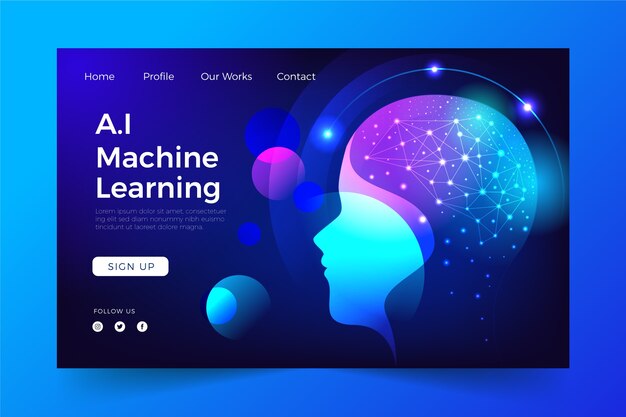 Página de inicio de la plantilla de inteligencia artificial