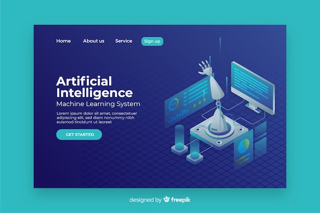 Página de inicio de plantilla de inteligencia artificial