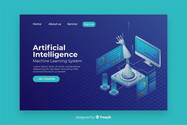 Página de inicio de plantilla de inteligencia artificial