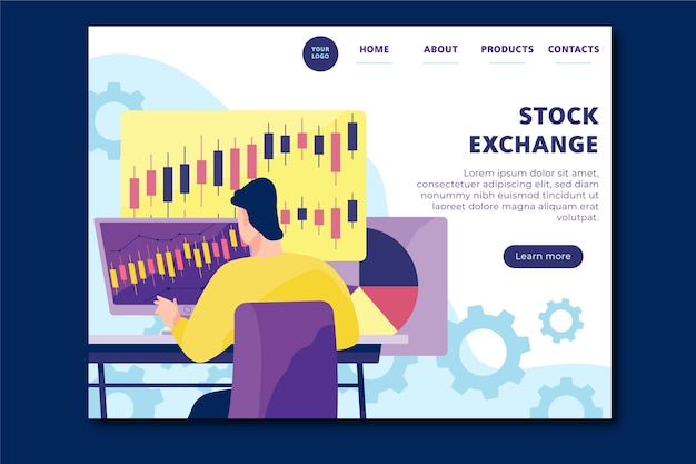Página de inicio de la plataforma de bolsa