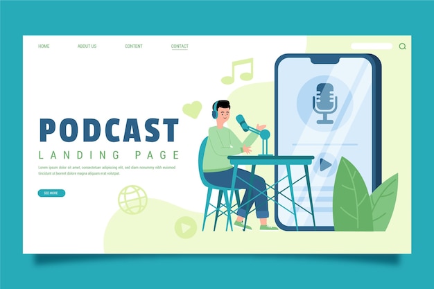 Página de inicio de podcast